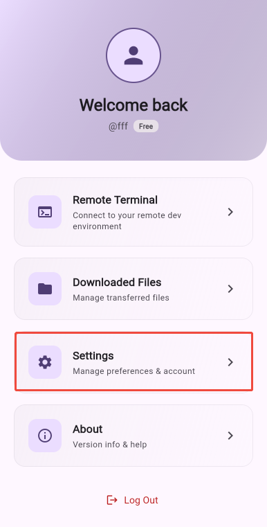 Step 1 - Tap Settings button
